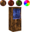 vidaXL - Dressoir - met - LED-verlichting - 41x37x100 - cm - gerookt - eikenkleurig