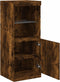 vidaXL - Dressoir - met - LED-verlichting - 41x37x100 - cm - gerookt - eikenkleurig