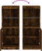 vidaXL - Dressoir - met - LED-verlichting - 41x37x100 - cm - gerookt - eikenkleurig