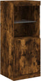 vidaXL - Dressoir - met - LED-verlichting - 41x37x100 - cm - gerookt - eikenkleurig