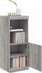 vidaXL - Dressoir - met - LED-verlichting - 41x37x100 - cm - grijs - sonoma - eiken
