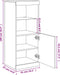 vidaXL - Dressoir - met - LED-verlichting - 41x37x100 - cm - grijs - sonoma - eiken