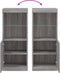 vidaXL - Dressoir - met - LED-verlichting - 41x37x100 - cm - grijs - sonoma - eiken
