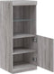 vidaXL - Dressoir - met - LED-verlichting - 41x37x100 - cm - grijs - sonoma - eiken