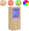 vidaXL - Dressoir - met - LED-verlichting - 41x37x100 - cm - sonoma - eikenkleurig