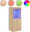 vidaXL - Dressoir - met - LED-verlichting - 41x37x100 - cm - sonoma - eikenkleurig