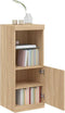 vidaXL - Dressoir - met - LED-verlichting - 41x37x100 - cm - sonoma - eikenkleurig