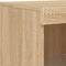vidaXL - Dressoir - met - LED-verlichting - 41x37x100 - cm - sonoma - eikenkleurig