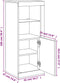 vidaXL - Dressoir - met - LED-verlichting - 41x37x100 - cm - sonoma - eikenkleurig
