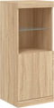 vidaXL - Dressoir - met - LED-verlichting - 41x37x100 - cm - sonoma - eikenkleurig