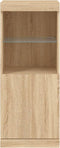 vidaXL - Dressoir - met - LED-verlichting - 41x37x100 - cm - sonoma - eikenkleurig