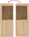 vidaXL - Dressoir - met - LED-verlichting - 41x37x100 - cm - sonoma - eikenkleurig
