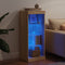 vidaXL - Dressoir - met - LED-verlichting - 41x37x100 - cm - sonoma - eikenkleurig
