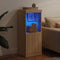vidaXL - Dressoir - met - LED-verlichting - 41x37x100 - cm - sonoma - eikenkleurig