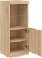 vidaXL - Dressoir - met - LED-verlichting - 41x37x100 - cm - sonoma - eikenkleurig