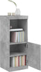 vidaXL - Dressoir - met - LED-verlichting - 41x37x100 - cm - betongrijs