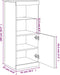 vidaXL - Dressoir - met - LED-verlichting - 41x37x100 - cm - betongrijs