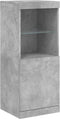 vidaXL - Dressoir - met - LED-verlichting - 41x37x100 - cm - betongrijs