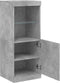 vidaXL - Dressoir - met - LED-verlichting - 41x37x100 - cm - betongrijs