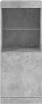 vidaXL - Dressoir - met - LED-verlichting - 41x37x100 - cm - betongrijs