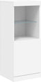 vidaXL - Dressoir - met - LED-verlichting - 41x37x100 - cm - wit