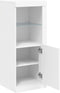 vidaXL - Dressoir - met - LED-verlichting - 41x37x100 - cm - wit
