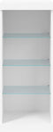 vidaXL - Dressoir - met - LED-verlichting - 41x37x100 - cm - wit