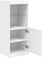 vidaXL - Dressoir - met - LED-verlichting - 41x37x100 - cm - wit