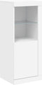 vidaXL - Dressoir - met - LED-verlichting - 41x37x100 - cm - wit