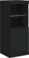 vidaXL - Dressoir - met - LED-verlichting - 41x37x100 - cm - zwart
