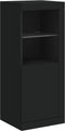 vidaXL - Dressoir - met - LED-verlichting - 41x37x100 - cm - zwart