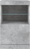 vidaXL - Dressoir - met - LED-verlichting - 41x37x67 - cm - betongrijs