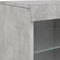 vidaXL - Dressoir - met - LED-verlichting - 41x37x67 - cm - betongrijs