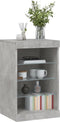vidaXL - Dressoir - met - LED-verlichting - 41x37x67 - cm - betongrijs