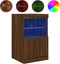 vidaXL - Dressoir - met - LED-verlichting - 41x37x67 - cm - bruin - eikenkleur