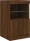 vidaXL - Dressoir - met - LED-verlichting - 41x37x67 - cm - bruin - eikenkleur