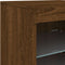 vidaXL - Dressoir - met - LED-verlichting - 41x37x67 - cm - bruin - eikenkleur