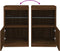 vidaXL - Dressoir - met - LED-verlichting - 41x37x67 - cm - bruin - eikenkleur