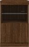 vidaXL - Dressoir - met - LED-verlichting - 41x37x67 - cm - bruin - eikenkleur