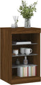 vidaXL - Dressoir - met - LED-verlichting - 41x37x67 - cm - bruin - eikenkleur