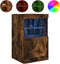 vidaXL - Dressoir - met - LED-verlichting - 41x37x67 - cm - gerookt - eikenkleurig