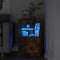 vidaXL - Dressoir - met - LED-verlichting - 41x37x67 - cm - gerookt - eikenkleurig