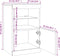 vidaXL - Dressoir - met - LED-verlichting - 41x37x67 - cm - gerookt - eikenkleurig