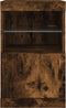vidaXL - Dressoir - met - LED-verlichting - 41x37x67 - cm - gerookt - eikenkleurig