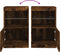 vidaXL - Dressoir - met - LED-verlichting - 41x37x67 - cm - gerookt - eikenkleurig