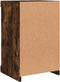 vidaXL - Dressoir - met - LED-verlichting - 41x37x67 - cm - gerookt - eikenkleurig