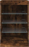 vidaXL - Dressoir - met - LED-verlichting - 41x37x67 - cm - gerookt - eikenkleurig