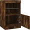 vidaXL - Dressoir - met - LED-verlichting - 41x37x67 - cm - gerookt - eikenkleurig
