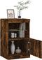 vidaXL - Dressoir - met - LED-verlichting - 41x37x67 - cm - gerookt - eikenkleurig