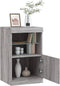 vidaXL - Dressoir - met - LED-verlichting - 41x37x67 - cm - grijs - sonoma - eiken